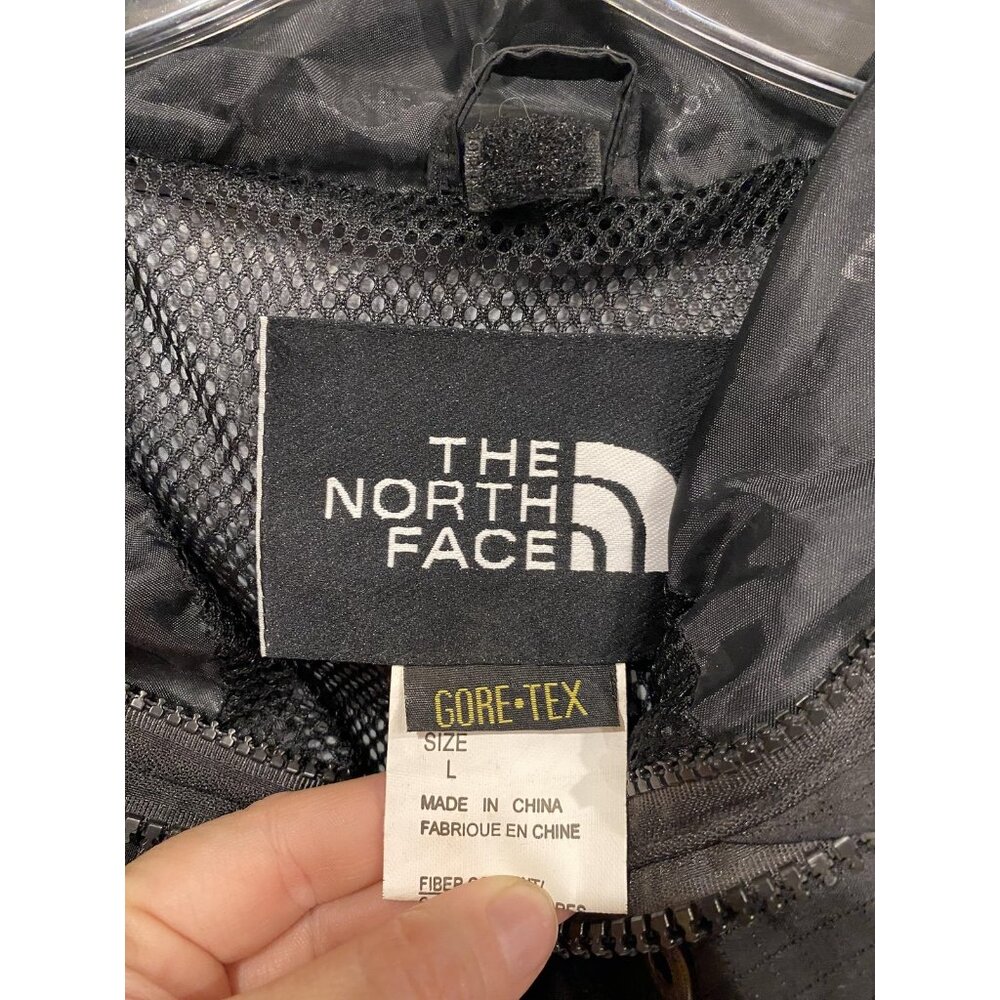 North Face Jacket Mens Large Black Gore Tex Waterproof Hooded Outdoor Rain Coat - Picture 3 of 5